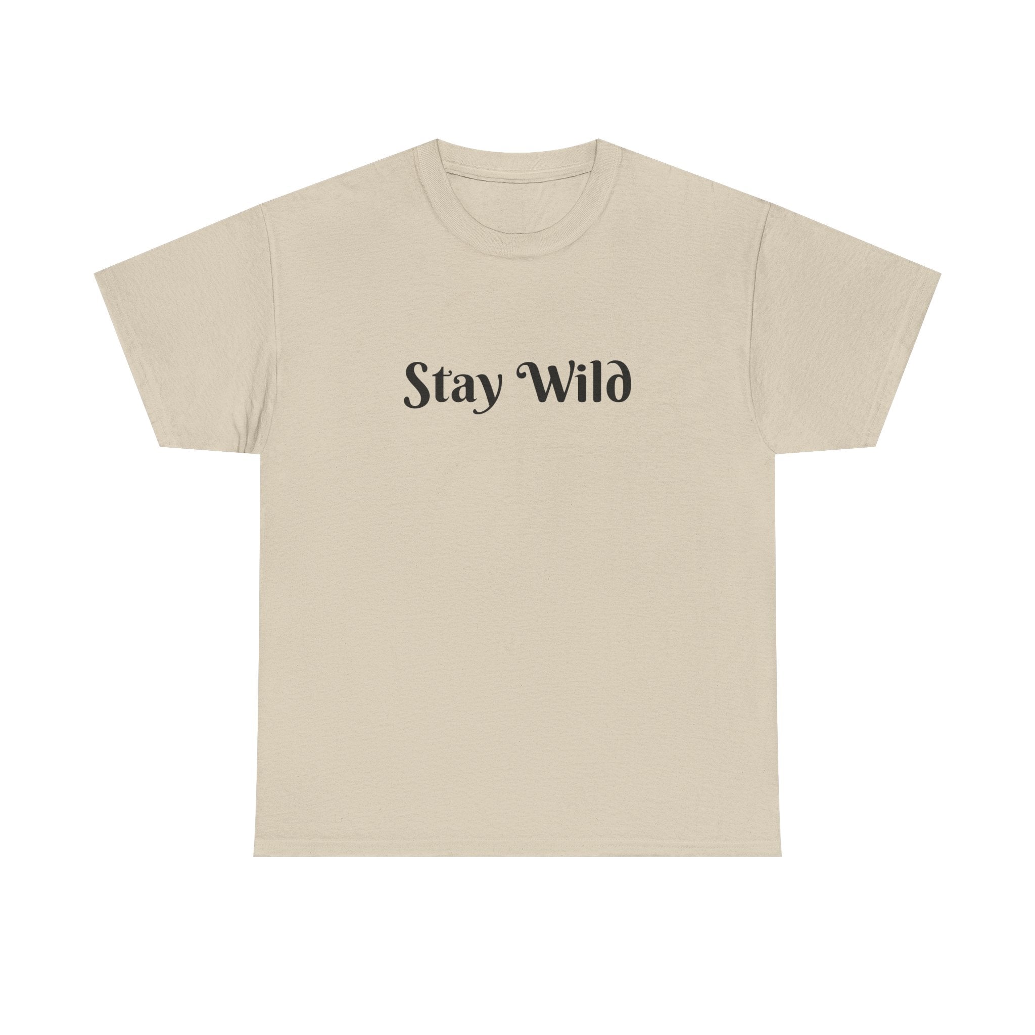 Stay Wild Unisex Heavy Cotton Tee - Casual Comfort for Adventurers