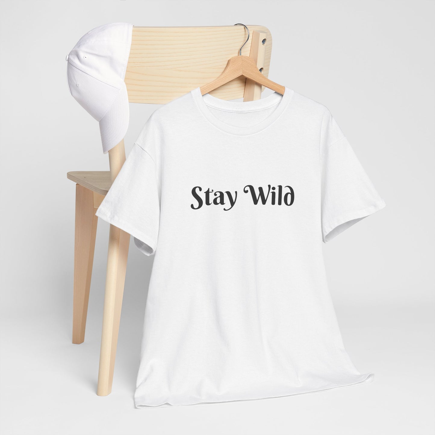 Stay Wild Unisex Heavy Cotton Tee - Casual Comfort for Adventurers