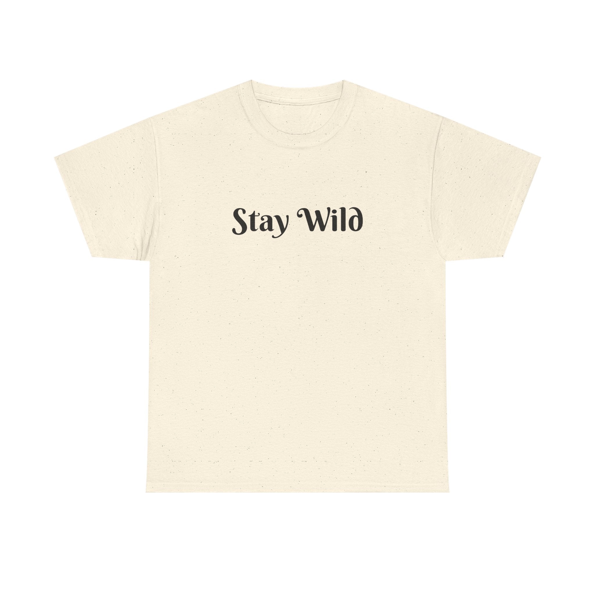 Stay Wild Unisex Heavy Cotton Tee - Casual Comfort for Adventurers